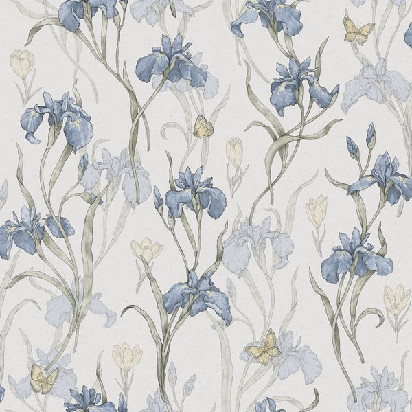 Iris sky blue Sample Wallcovering | Sandberg