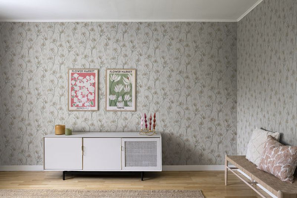 Iris powder pink Wallcovering | Sandberg