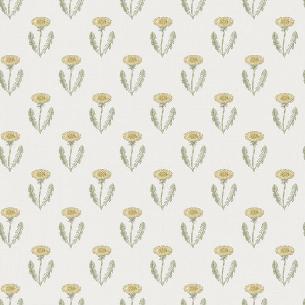 Maskrosen spring green Sample Wallcovering | Sandberg
