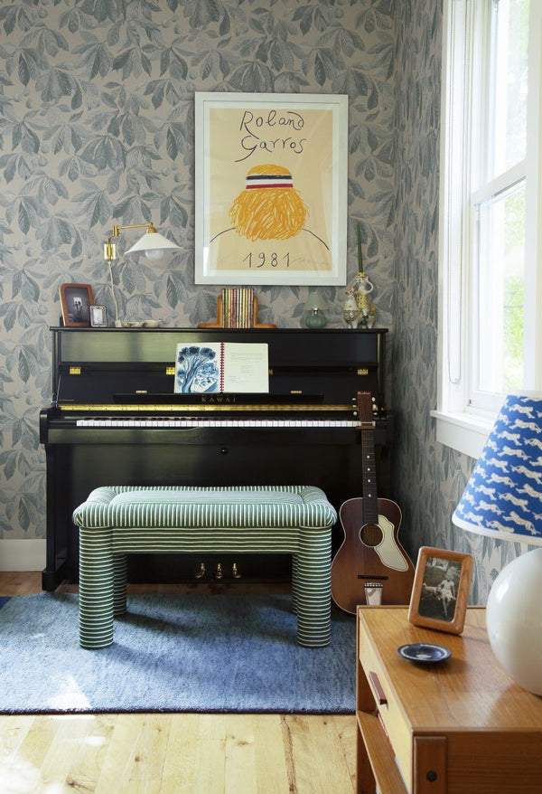 Kersti soft blue Wallcovering | Sandberg