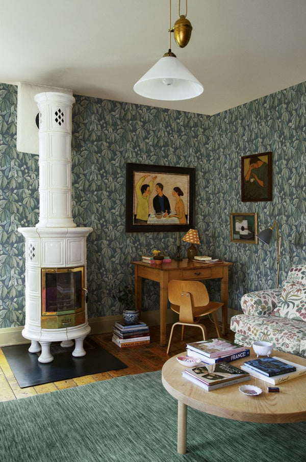 Kersti indigo Wallcovering | Sandberg