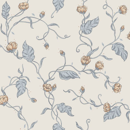 Elmire soft blue Sample Wallcovering | Sandberg