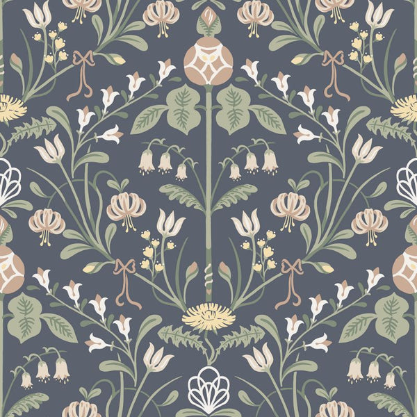 Till Carl indigo Sample Wallcovering | Sandberg