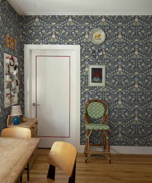 Till Carl indigo Wallcovering | Sandberg