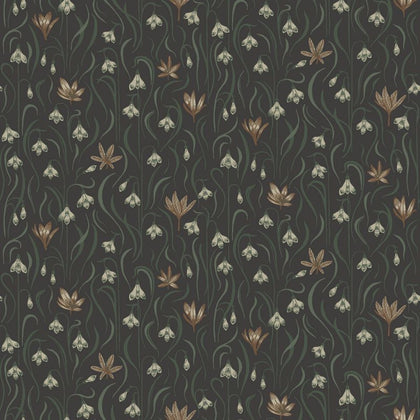 Signe charcoal Sample Wallcovering | Sandberg