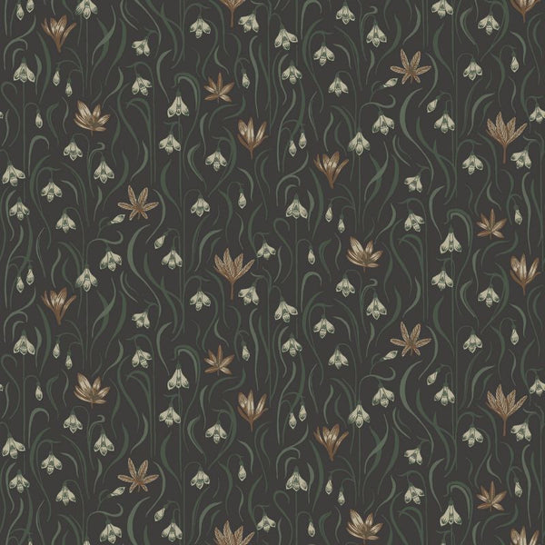 Signe charcoal Sample Wallcovering | Sandberg