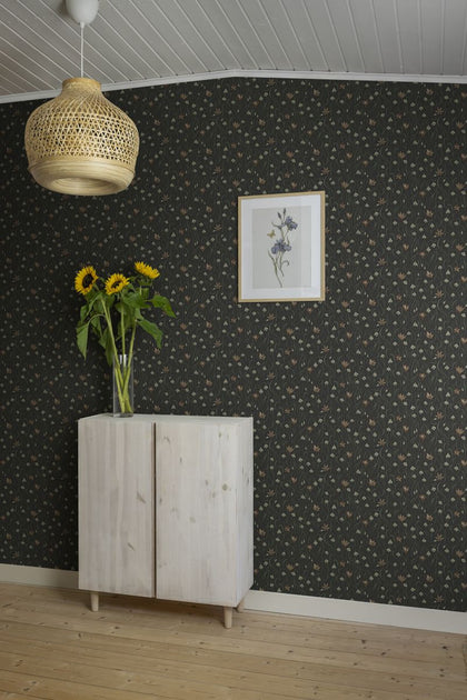 Signe charcoal Wallcovering | Sandberg