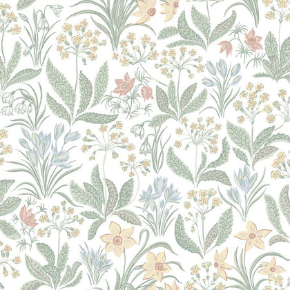 Huset i Solen spring green Sample Wallcovering | Sandberg
