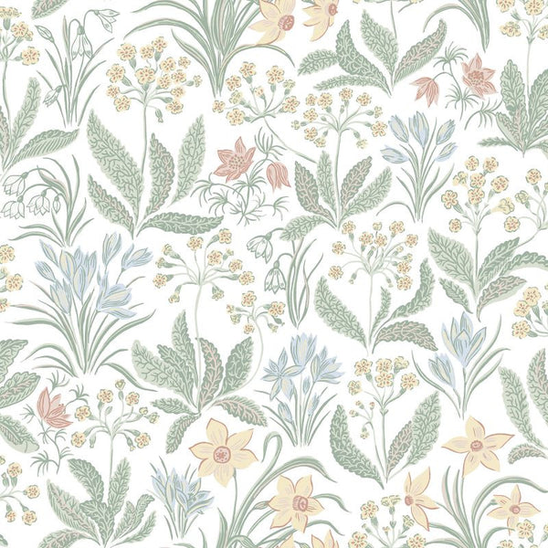Huset i Solen spring green Sample Wallcovering | Sandberg