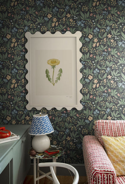 Huset i solen charcoal Wallcovering | Sandberg