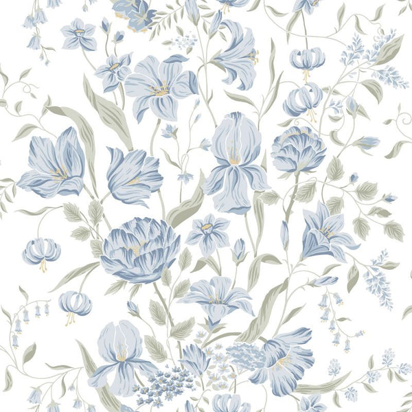 Karins bukett sky blue Sample Wallcovering | Sandberg