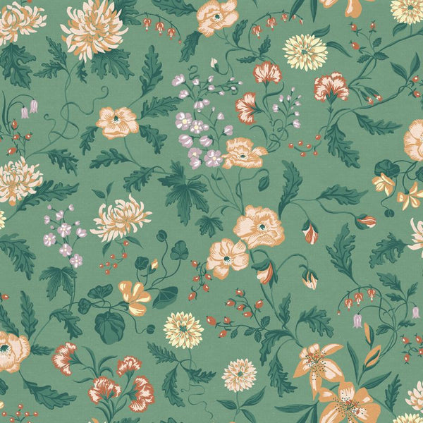 Suzanne emerald Sample Wallcovering | Sandberg