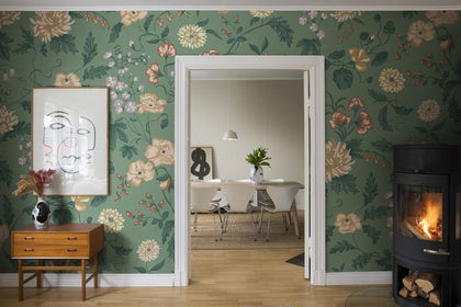 Suzanne emerald Wallcovering | Sandberg