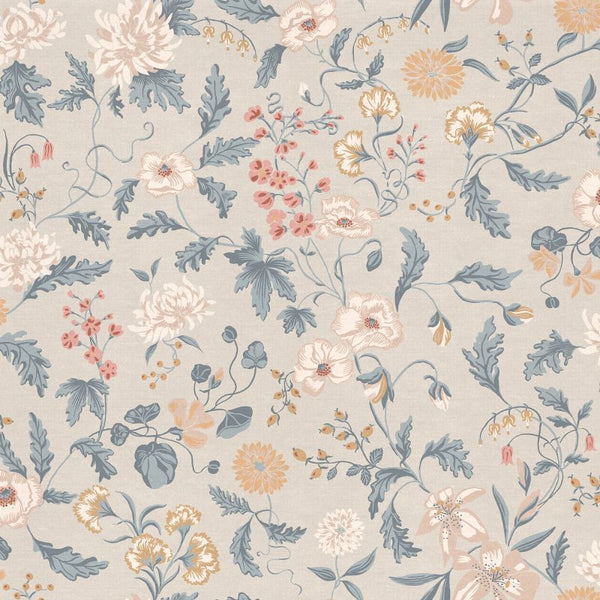Suzanne folklore blue Sample Wallcovering | Sandberg