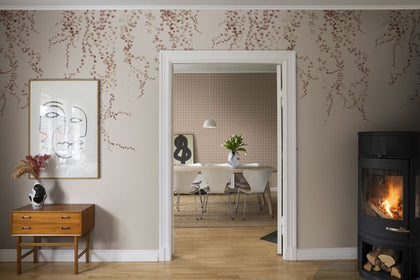 Aralia burgundy Wallcovering | Sandberg