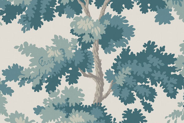Raphael forest teal Sample Wallcovering | Sandberg