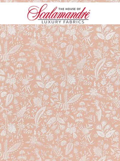 TULIA LINEN PRINT - BLUSH - FABRIC - 16605-001 at Designer Wallcoverings and Fabrics, Your online resource since 2007