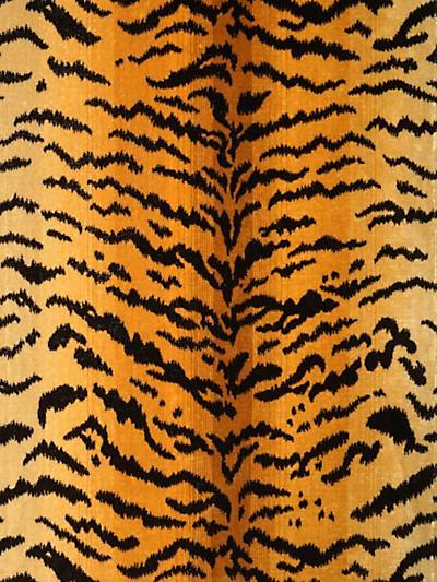 TIGRE - IVORY, GOLD & BLACK - Scalamandre Fabrics, Fabrics - 26167MM-001 at Designer Wallcoverings and Fabrics, Your online resource since 2007