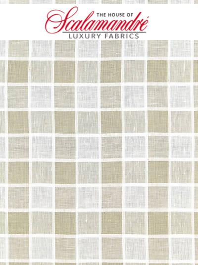 WAINSCOTT CHECK SHEER - LINEN - FABRIC - 27043-001 at Designer Wallcoverings and Fabrics, Your online resource since 2007