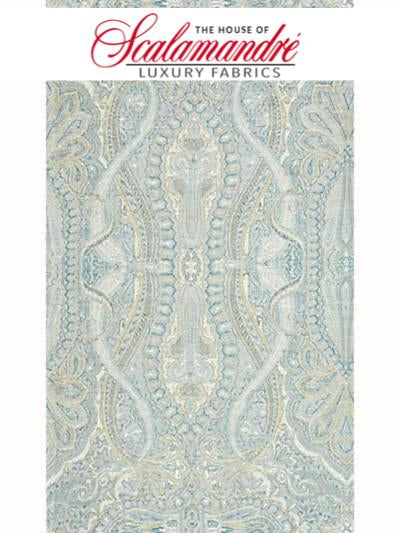 INVERNESS PAISLEY - AEGEAN - FABRIC - 27092-001 at Designer Wallcoverings and Fabrics, Your online resource since 2007