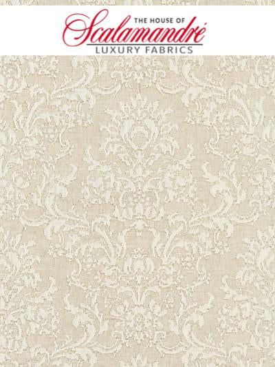 SAN LUCA DAMASK - ALABASTER - FABRIC - 27094-001 at Designer Wallcoverings and Fabrics, Your online resource since 2007