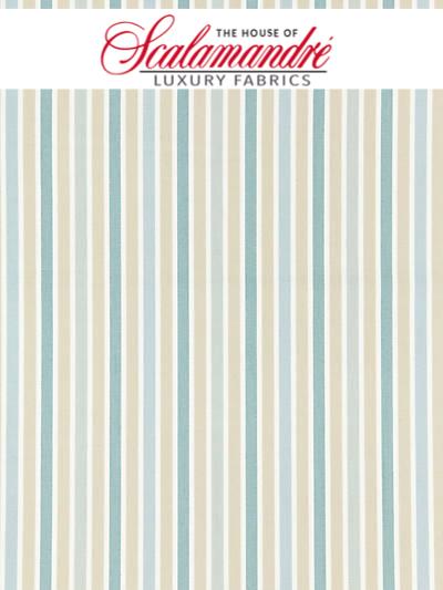 LEEDS COTTON STRIPE - SEAGLASS - FABRIC - 27114-001 at Designer Wallcoverings and Fabrics, Your online resource since 2007