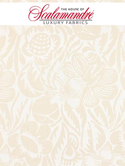 DECO FLOWER - LINEN - FABRIC - 27131-001 at Designer Wallcoverings and Fabrics, Your online resource since 2007