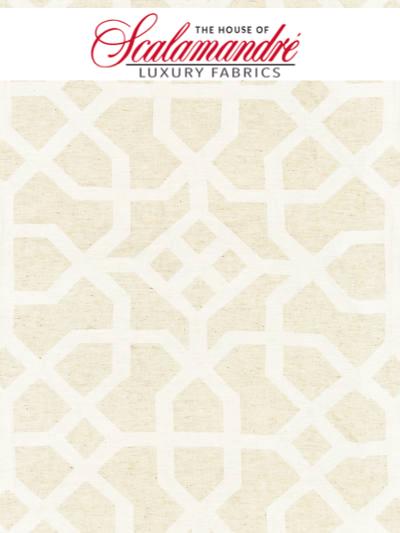 LINEN LATTICE - NATURAL & IVORY - Scalamandre Fabrics, Fabrics - 27149-001 at Designer Wallcoverings and Fabrics, Your online resource since 2007