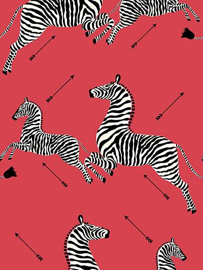 Zebras - - Masai Red | Scalamandre