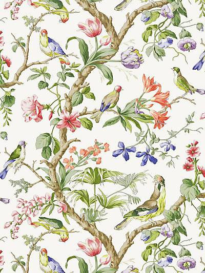 Belize - Ivory Wallpaper | Scalamandre 