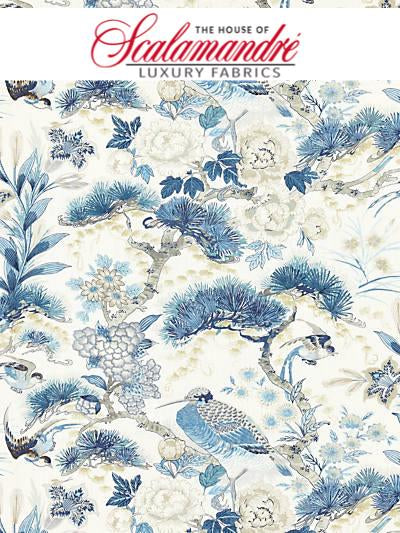 SHENYANG LINEN PRINT - PORCELAIN - FABRIC - 16601-002 at Designer Wallcoverings and Fabrics, Your online resource since 2007