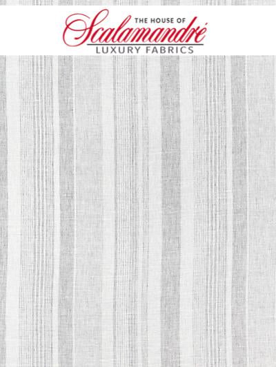 MONTAUK STRIPE SHEER - FOG - FABRIC - 27046-002 at Designer Wallcoverings and Fabrics, Your online resource since 2007