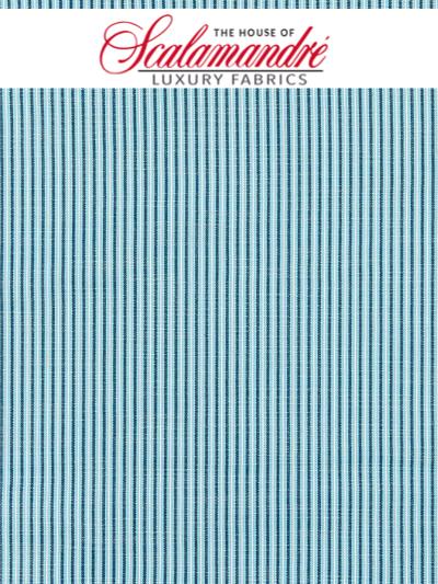 TISBURY STRIPE - AZURE - FABRIC - 27109-002 at Designer Wallcoverings and Fabrics, Your online resource since 2007