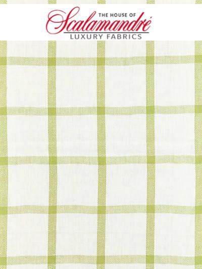 WILTON LINEN CHECK - GREEN TEA - Scalamandre Fabrics, Fabrics - 27152-002 at Designer Wallcoverings and Fabrics, Your online resource since 2007