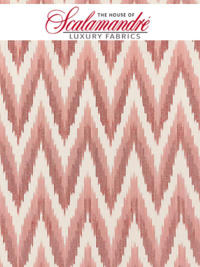 ADRAS IKAT WEAVE - CORAL - Scalamandre Fabrics, Fabrics - 27185-002 at Designer Wallcoverings and Fabrics, Your online resource since 2007