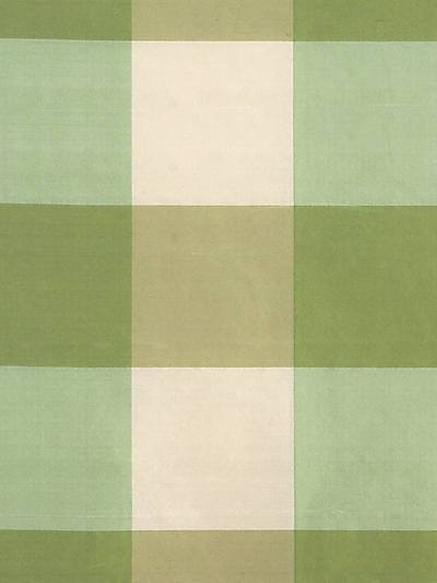 WOODLAND CHECK - GREEN & IVORY - Scalamandre Fabrics, Fabrics - 36291-002 at Designer Wallcoverings and Fabrics, Your online resource since 2007