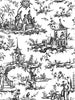 Summer Palace - Charcoal Wallpaper | Scalamandre 