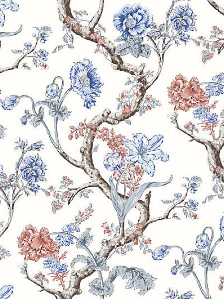 ANDREW JACKSON FLORAL - RIVIERA - SCALAMANDRE WALLPAPER - SC_0002WP88432 at Designer Wallcoverings and Fabrics, Your online resource since 2007