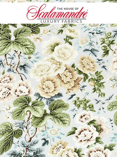 HIGHGROVE LINEN PRINT - RAIN - FABRIC - 16595-003 at Designer Wallcoverings and Fabrics, Your online resource since 2007