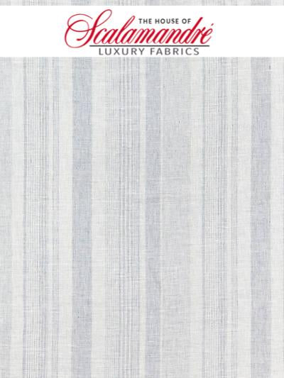 MONTAUK STRIPE SHEER - CHAMBRAY - FABRIC - 27046-003 at Designer Wallcoverings and Fabrics, Your online resource since 2007
