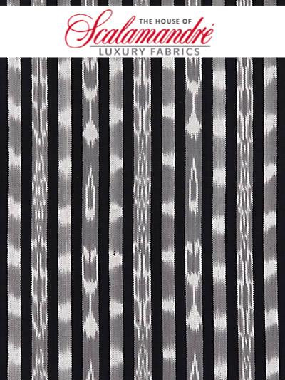 JAKARTA IKAT STRIPE - CHARCOAL - FABRIC - 27087-003 at Designer Wallcoverings and Fabrics, Your online resource since 2007