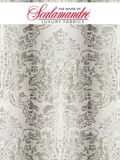 SORRENTO LINEN DAMASK - ZINC - FABRIC - 27093-003 at Designer Wallcoverings and Fabrics, Your online resource since 2007
