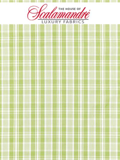 PRESTON COTTON PLAID - PEAR - FABRIC - 27122-003 at Designer Wallcoverings and Fabrics, Your online resource since 2007