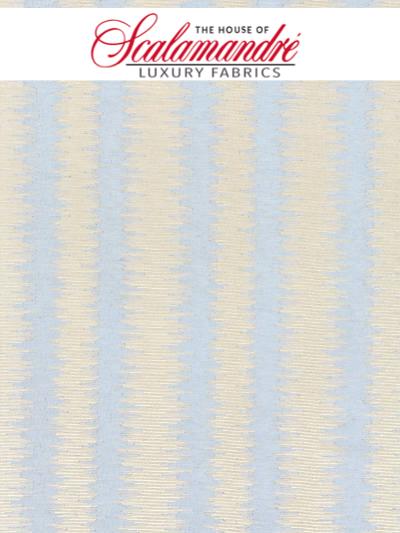 KONYA IKAT STRIPE - BLUESTONE - Scalamandre Fabrics, Fabrics - 27138-003 at Designer Wallcoverings and Fabrics, Your online resource since 2007
