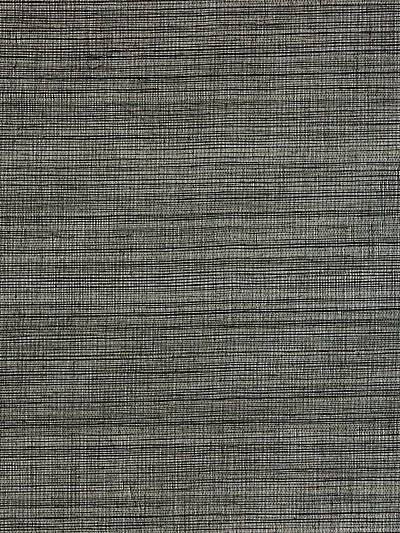 Strie Sisal - Graphite Wallpaper | Scalamandre 