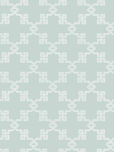 Suzhou Lattice - Aquamarine Wallpaper | Scalamandre 
