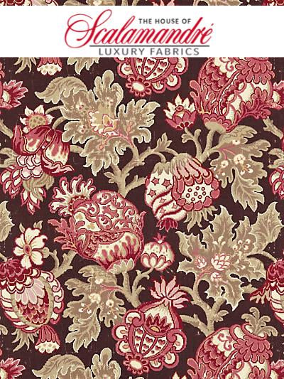 CANTERBURY LINEN PRINT - MULBERRY - FABRIC - 16593-004 at Designer Wallcoverings and Fabrics, Your online resource since 2007