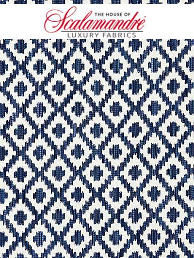 MALAY IKAT WEAVE - INDIGO - FABRIC - 27098-004 at Designer Wallcoverings and Fabrics, Your online resource since 2007