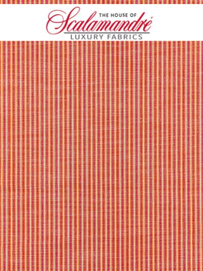 TISBURY STRIPE - MANGO - FABRIC - 27109-004 at Designer Wallcoverings and Fabrics, Your online resource since 2007