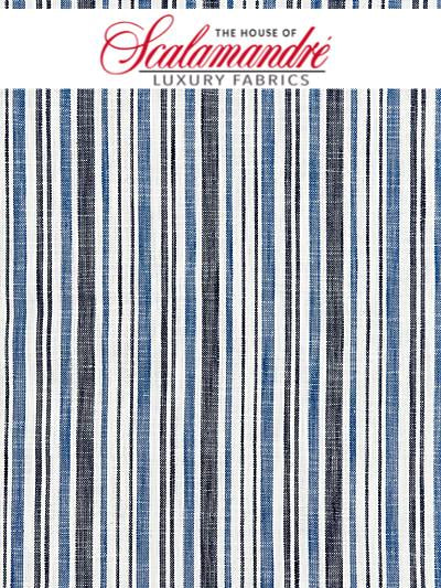 PEMBROKE STRIPE - MARINE BLUE - FABRIC - 27116-004 at Designer Wallcoverings and Fabrics, Your online resource since 2007